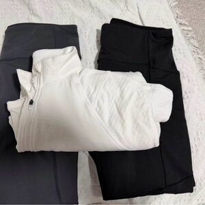 Cold Weather Leggings and Quarter Zip Size Large